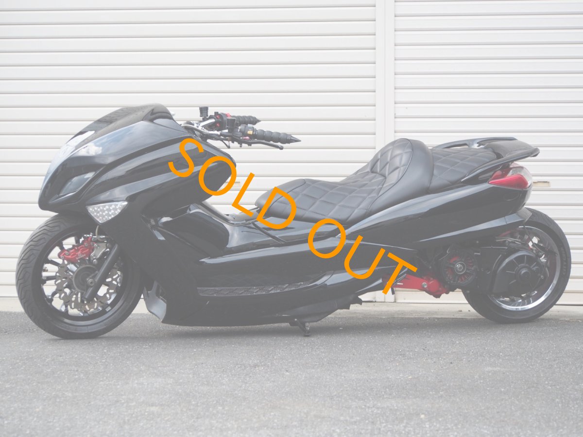 画像4: 4D9 マジェスティ　VOGUEエアロ　ワンオフロンホイ  インチアップホイール　ブラック／レッド　カスタム (4)