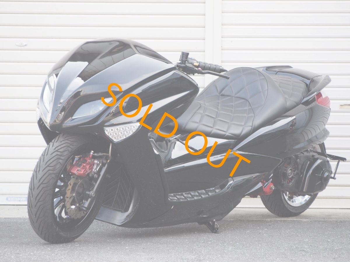 画像3: 4D9 マジェスティ　VOGUEエアロ　ワンオフロンホイ  インチアップホイール　ブラック／レッド　カスタム (3)