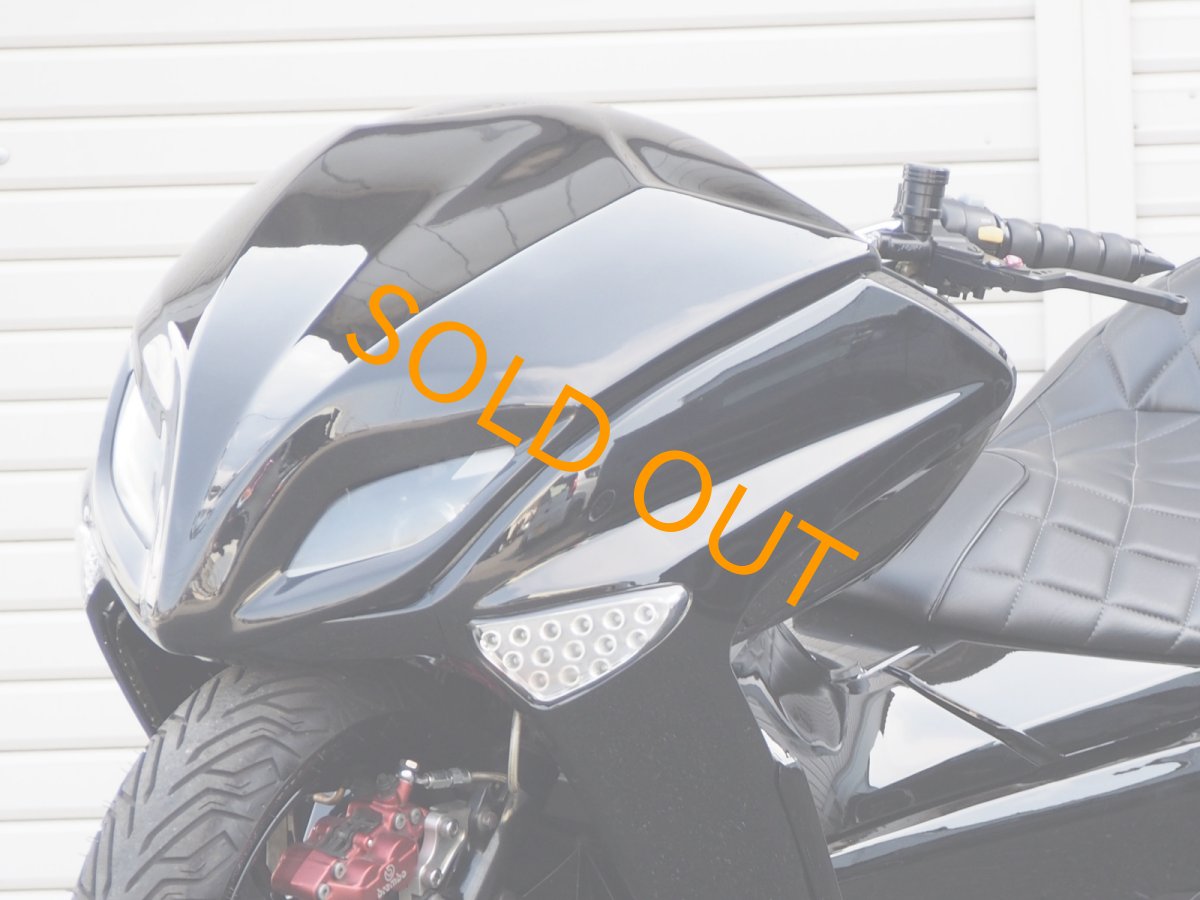 画像11: 4D9 マジェスティ　VOGUEエアロ　ワンオフロンホイ  インチアップホイール　ブラック／レッド　カスタム (11)