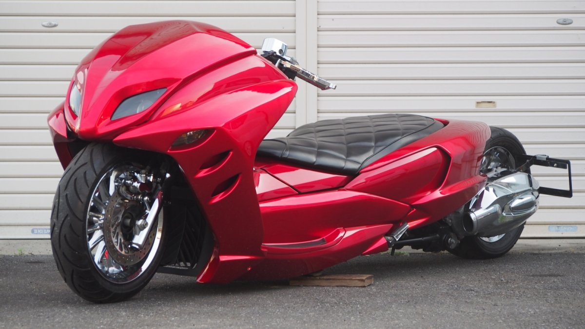 画像6: VOGUE 4D9 マジェスティ ローロングフレーム　LOTAUSカスタム　レッド (6)