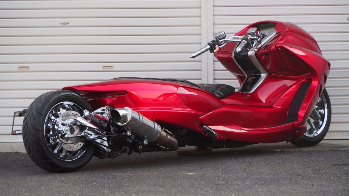 画像4: VOGUE 4D9 マジェスティ ローロングフレーム　LOTAUSカスタム　レッド (4)