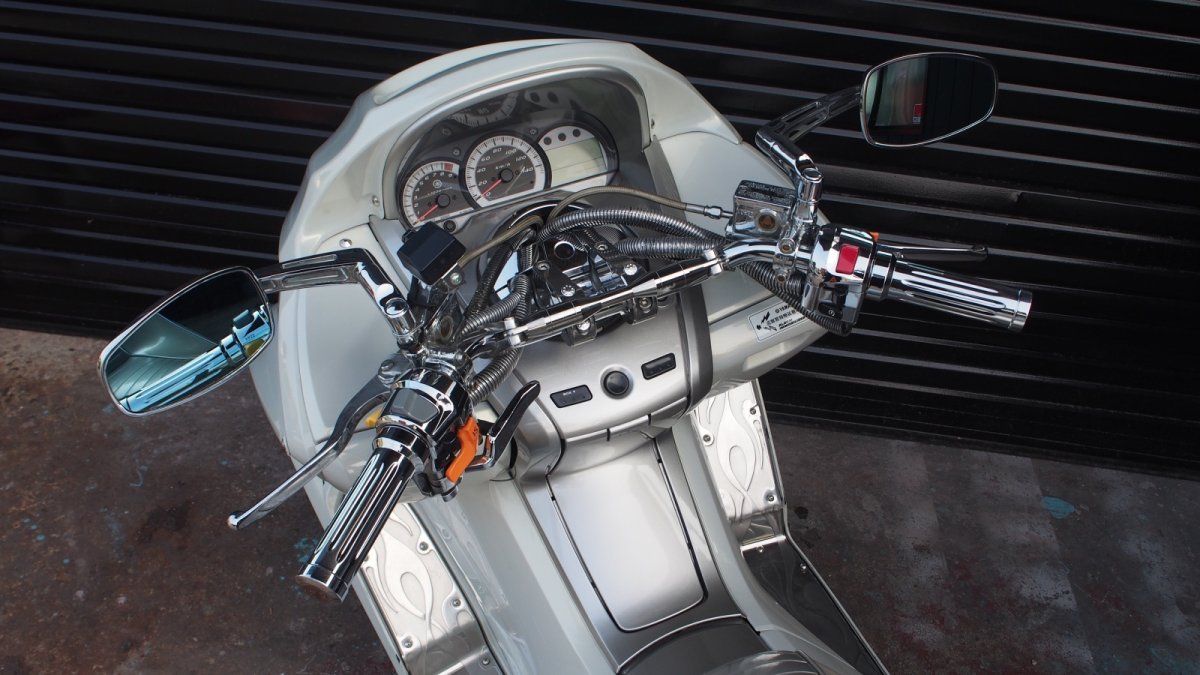 画像12: マジェスティ250 メッキローダウン ホワイトカスタム (12)