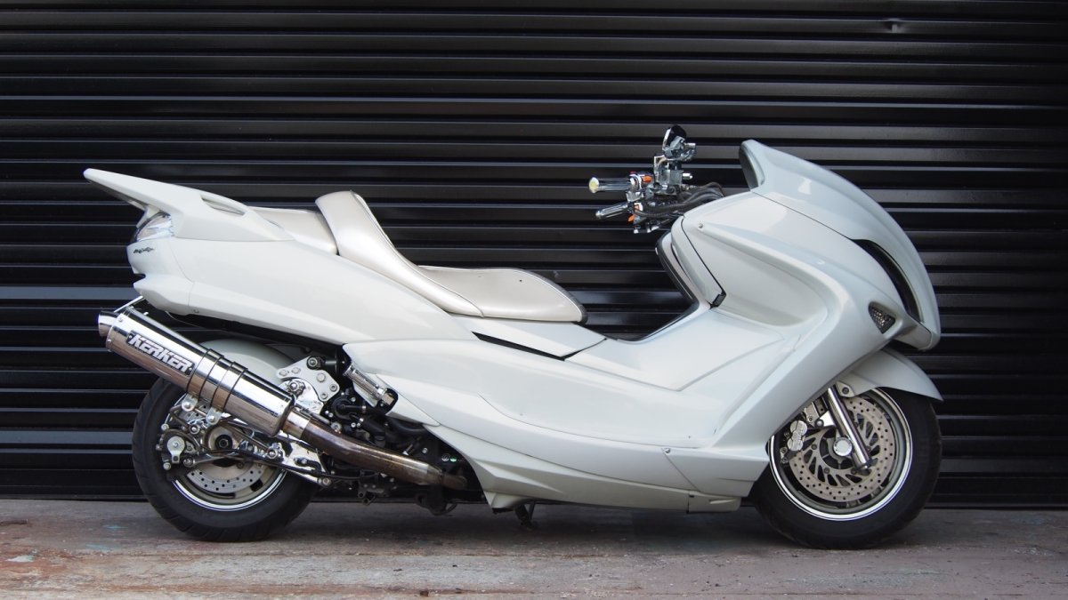 画像5: マジェスティ250 メッキローダウン ホワイトカスタム (5)