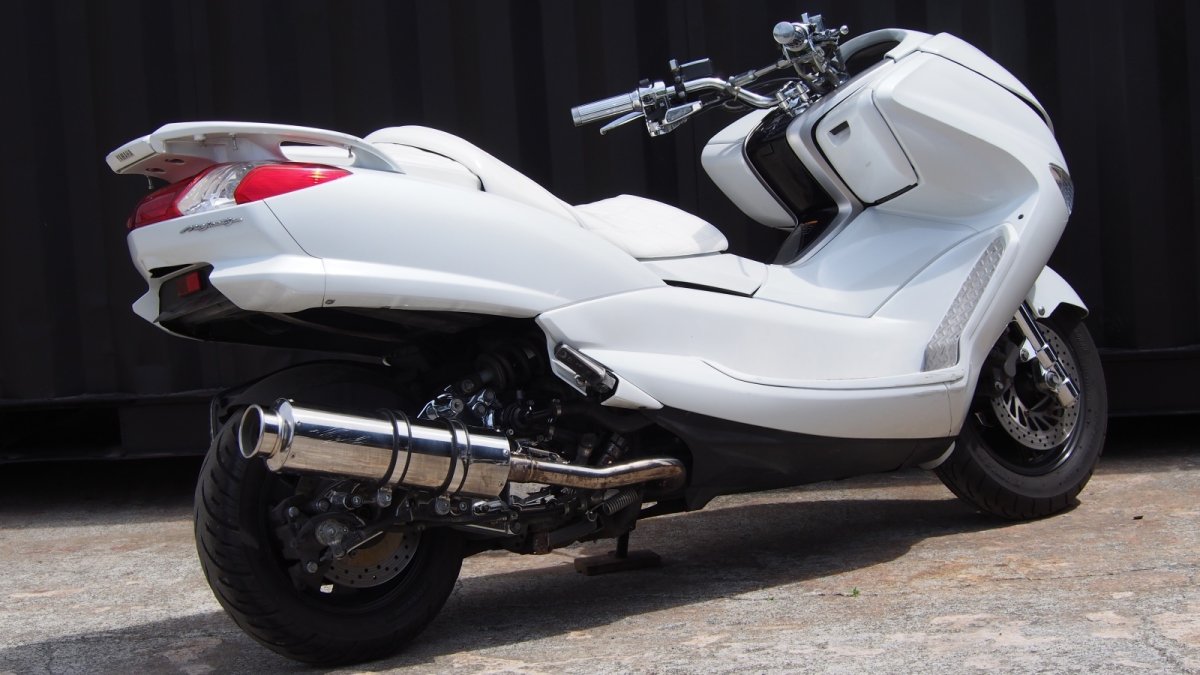 画像6: 4D9マジェスティ250(SG20J )後期　ホワイト＆メッキ　カスタム (6)